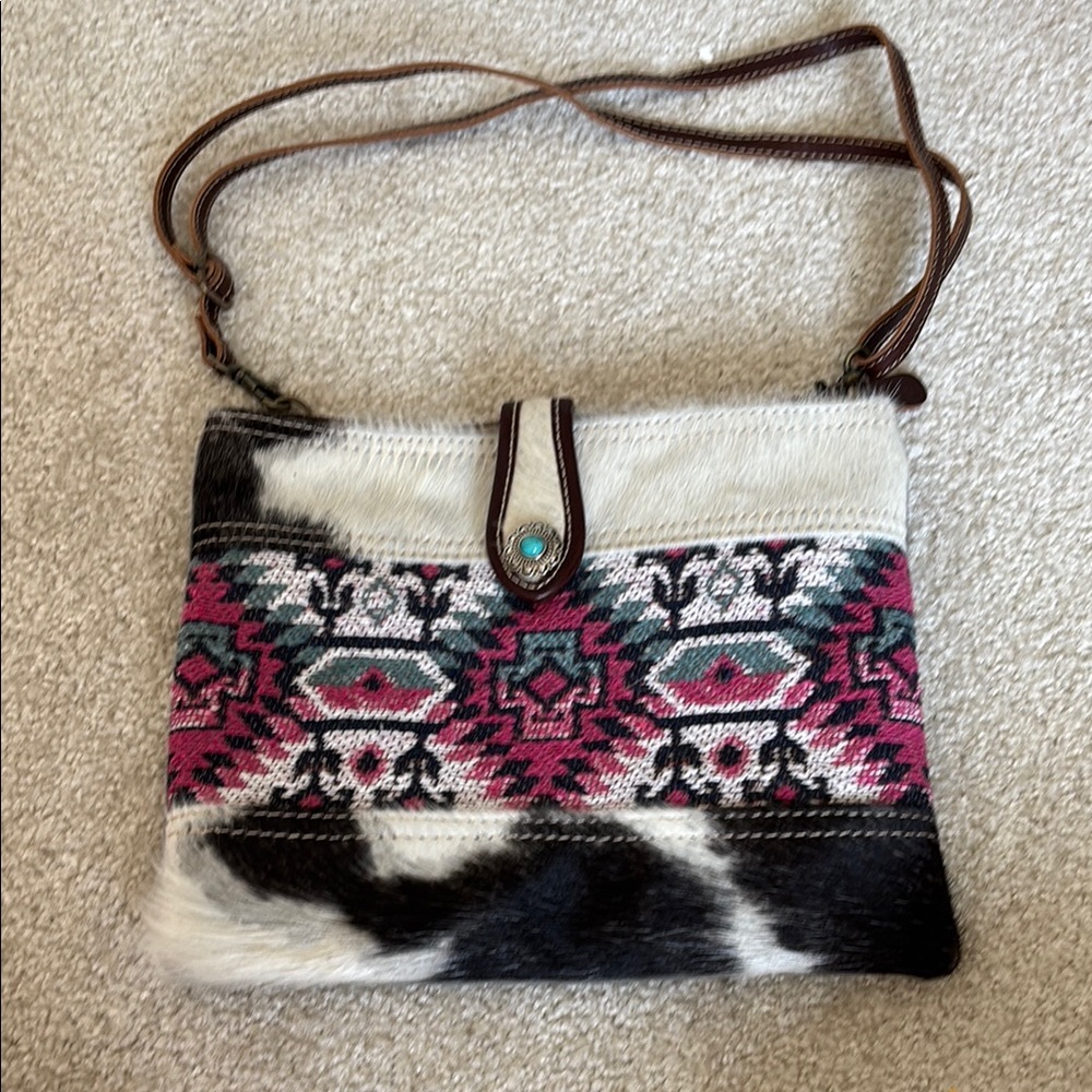 Myra Bag Pink and Black Crossbody
